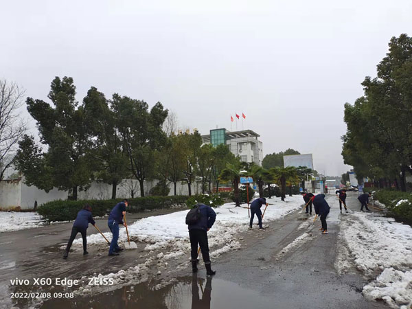 公司开展铲冰除雪运动