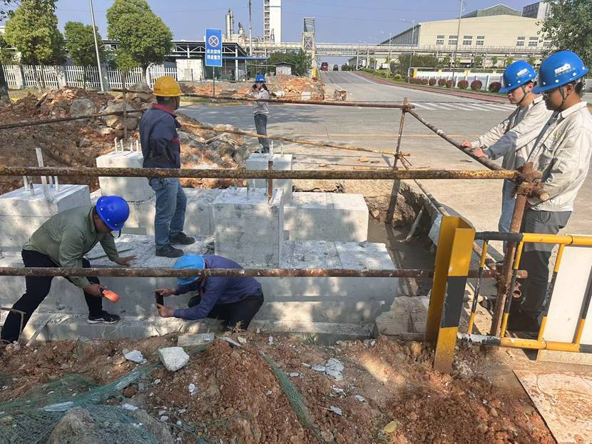 金冠铜业分公司两厂氧气意会基础工程通过第三方现场检测